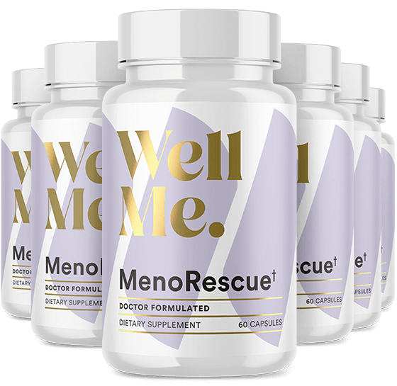 Image of six MenoRescue bottles.
